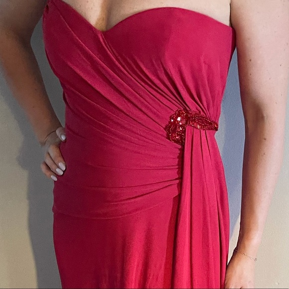 Jovani Strapless Gown Red - Picture 7 of 7
